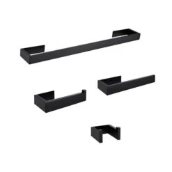 Clihome 4-piece Matte Black Decorative Bathroom Hardware Set -Allied Brass Sales Store 330982095 MainImage 001 l