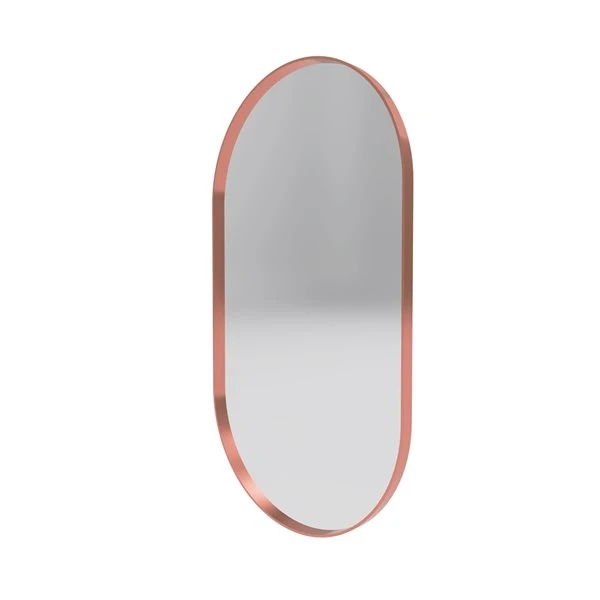 Reln 20-in Rose Gold Oval Bathroom Mirror 3 Reln 20-in Rose Gold Oval Bathroom Mirror