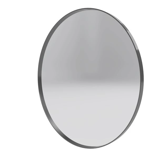 Reln 32-in Gunmetal Grey Round Bathroom Mirror 3 Reln 32-in Gunmetal Grey Round Bathroom Mirror