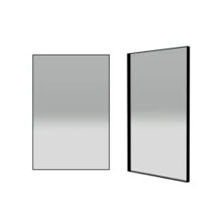 Reln 24-in Matte Black Rectangular Bathroom Mirror