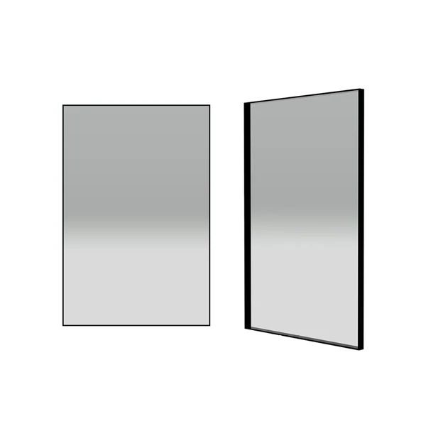 Reln 24-in Matte Black Rectangular Bathroom Mirror 3 Reln 24-in Matte Black Rectangular Bathroom Mirror