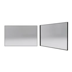 Reln 36-in Matte Black Rectangular Bathroom Mirror