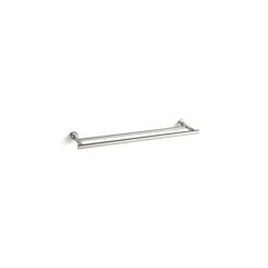 KOHLER Purist 24-in Polished Nickel Wall Mount Double Towel Bar