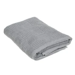 IH Casa Decor Arista 27-in X 50-in Light Grey Cotton Bath Towels - Set Of 2