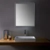 Sera Ella 30-in Lighted LED Black Rectangular Bathroom Mirror