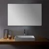 Sera Sadie 48-in Black Framed Rectangular Bathroom Mirror
