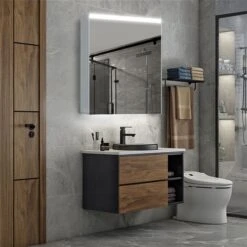 Clihome 24-in X 30-in LED Mirror Medicine Cabinet (Left) 10 Clihome 24-in X 30-in LED Mirror Medicine Cabinet (Left) -Allied Brass Sales Store 331015446 AlternateImage1 l