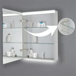 Clihome 24-in X 30-in LED Mirror Medicine Cabinet (Left) 11 Clihome 24-in X 30-in LED Mirror Medicine Cabinet (Left) -Allied Brass Sales Store 331015446 AlternateImage3 l