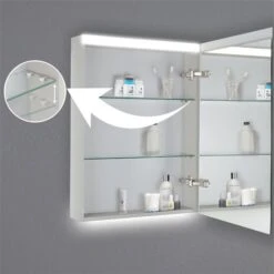 Clihome 24-in X 30-in LED Mirror Medicine Cabinet (Right) -Allied Brass Sales Store 331015448 AlternateImage3 l