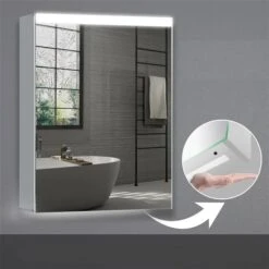 Clihome 24-in X 30-in LED Mirror Medicine Cabinet (Right) -Allied Brass Sales Store 331015448 AlternateImage4 l