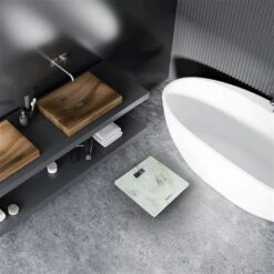 Dukap Life 400-lb Digital White Marble Bathroom Scale With LED Screen Display -Allied Brass Sales Store 331020591 AlternateImage5 l