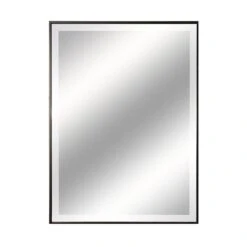 Zipdecor EComdecor 29.5-in Black Rectangular Bathroom Mirror