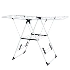 Costway 2-Tier 22-in White Metal Portable Folding Drying Rack 9 Costway 2-Tier 22-in White Metal Portable Folding Drying Rack -Allied Brass Sales Store 331026468 AlternateImage4 l