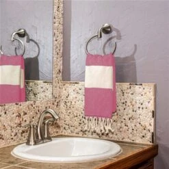 Deerlux 18-in X 40-in Hot Pink Cotton Hand Towel - 2-Piece 9 Deerlux 18-in X 40-in Hot Pink Cotton Hand Towel - 2-Piece -Allied Brass Sales Store 331030400 AlternateImage1 l