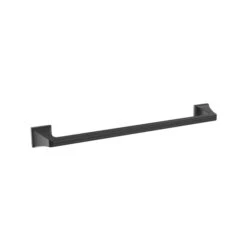 Amerock Mulholland 18-in Matte Black Wall Mount Single Towel Bar