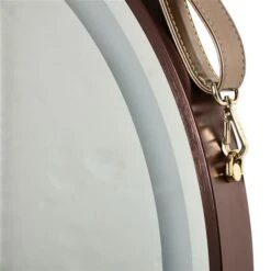 HomCom Kleankin 23.5-in Lighted LED Fog Free Rose Gold Round Bathroom Mirror -Allied Brass Sales Store 331037322 AlternateImage3 l