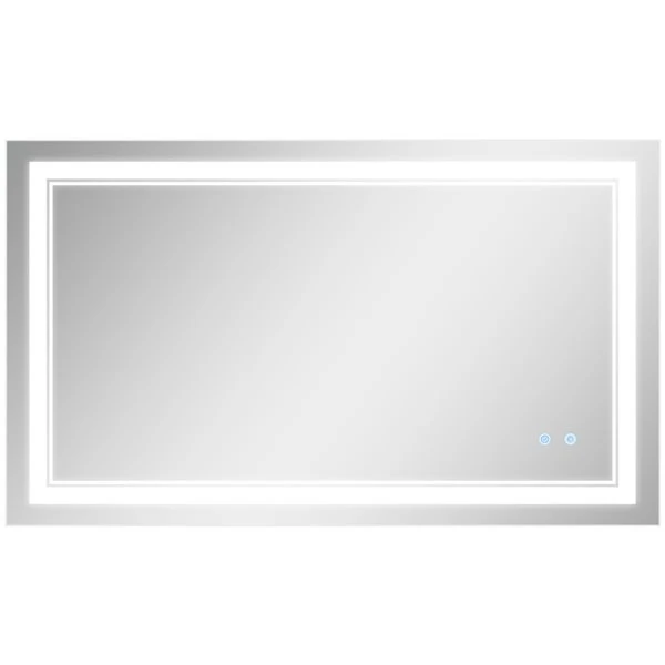 HomCom Kleankin 39.25-in Lighted LED Fog Free Silver Rectangular Bathroom Mirror 4 HomCom Kleankin 39.25-in Lighted LED Fog Free Silver Rectangular Bathroom Mirror - Image 2