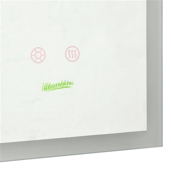 HomCom Kleankin 19.75-in Lighted LED Fog Free Silver Rectangular Bathroom Mirror 3 HomCom Kleankin 19.75-in Lighted LED Fog Free Silver Rectangular Bathroom Mirror