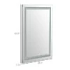 HomCom Kleankin 23.5-in Lighted LED Fog Free Silver Rectangular Bathroom Mirror 2 HomCom Kleankin 23.5-in Lighted LED Fog Free Silver Rectangular Bathroom Mirror -Allied Brass Sales Store 331037345 AlternateImage2 l