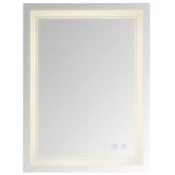 HomCom Kleankin 23.5-in Lighted LED Fog Free Silver Rectangular Bathroom Mirror 7 HomCom Kleankin 23.5-in Lighted LED Fog Free Silver Rectangular Bathroom Mirror -Allied Brass Sales Store 331037345 MainImage 001 l