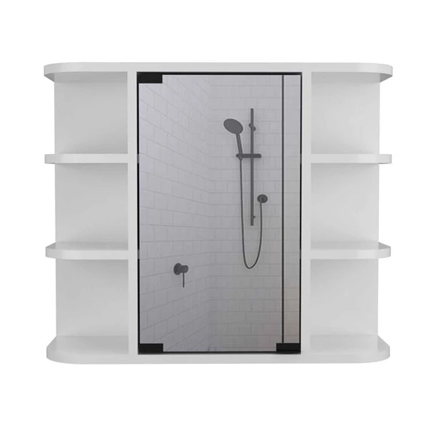 FM Furniture Valdez 23.6-in X 19.7-in White Mirrored Rectangle Medicine Cabinet 5 FM Furniture Valdez 23.6-in X 19.7-in White Mirrored Rectangle Medicine Cabinet - Image 3
