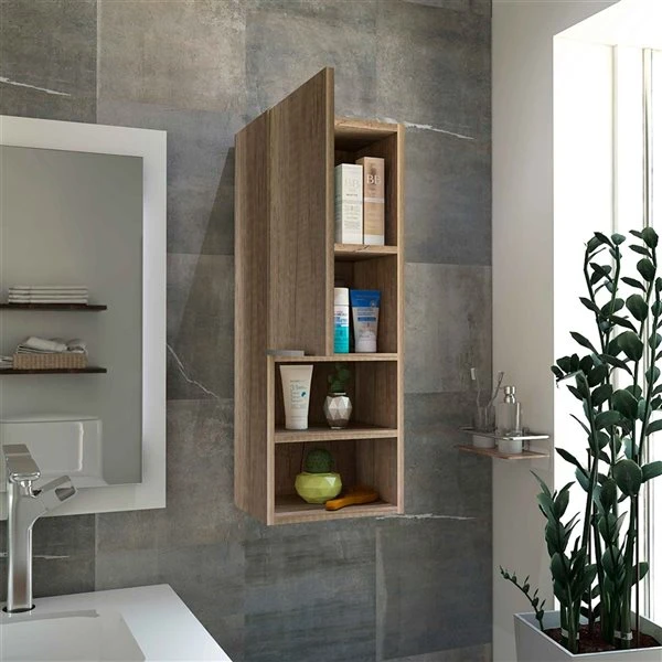 FM Furniture Milwaukee 11.8-in X 32.1-in Light Oak Rectangle Medicine Cabinet 5 FM Furniture Milwaukee 11.8-in X 32.1-in Light Oak Rectangle Medicine Cabinet - Image 3