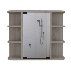 Allied Brass Sales Store 15 FM Furniture Valdez 23.6-in X 19.7-in Light Grey Mirrored Rectangle Medicine Cabinet