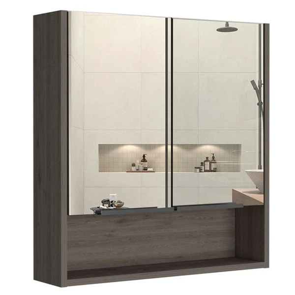 FM Furniture Ozark 23.6-in X 24.6-in Light Oak Mirrored Rectangle Medicine Cabinet 5 FM Furniture Ozark 23.6-in X 24.6-in Light Oak Mirrored Rectangle Medicine Cabinet - Image 3