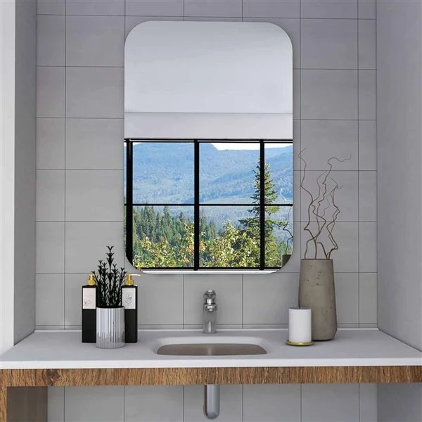 FM Furniture Lahaina 23.6-in Rectangular Frameless Bathroom Mirror 4 FM Furniture Lahaina 23.6-in Rectangular Frameless Bathroom Mirror - Image 2