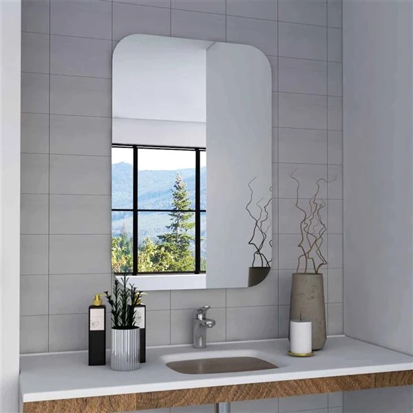 FM Furniture Lahaina 23.6-in Rectangular Frameless Bathroom Mirror 3 FM Furniture Lahaina 23.6-in Rectangular Frameless Bathroom Mirror