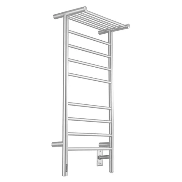 Ancona 8-Bar Wall Mount Brushed Stainless Steel Plug-In And Hardwired Towel Warmer With Timer 3 Ancona 8-Bar Wall Mount Brushed Stainless Steel Plug-In And Hardwired Towel Warmer With Timer
