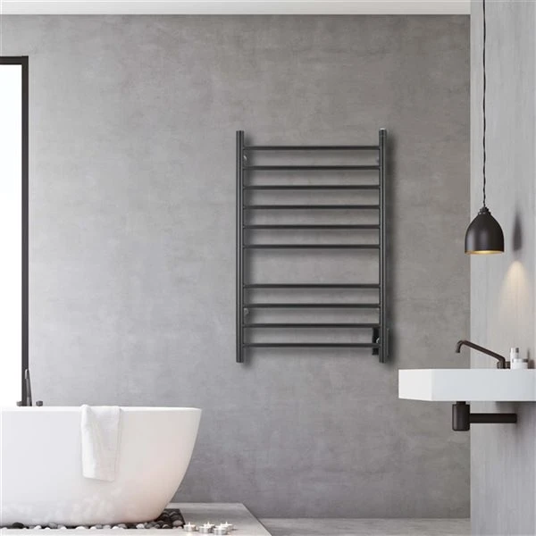 Ancona 10-Bar Wall Mount Matte Black Plug-In And Hardwired Towel Warmer 5 Ancona 10-Bar Wall Mount Matte Black Plug-In And Hardwired Towel Warmer - Image 3