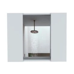 FM Furniture Draco 23.6-in X 19.5-in Recessed White Mirrored Rectangle Medicine Cabinet -Allied Brass Sales Store 331041999 MainImage 001 l