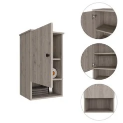 FM Furniture Alaska 16.2-in X 28.5-in Recessed Light Grey Rectangle Medicine Cabinet 10 FM Furniture Alaska 16.2-in X 28.5-in Recessed Light Grey Rectangle Medicine Cabinet -Allied Brass Sales Store 331042134 AlternateImage2 l