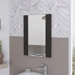 FM Furniture Praia Black Wengue Rectangular Frameless Bathroom Mirror -Allied Brass Sales Store 331042146 AlternateImage1 l