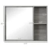 Kleankin Wall Mounted 2-Tier Medicine Cabinet With Mirror And Storage Shelf - Grey 2 Kleankin Wall Mounted 2-Tier Medicine Cabinet With Mirror And Storage Shelf - Grey -Allied Brass Sales Store 331044692 AlternateImage2 l