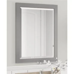 Alaterre 24-in Grey Rectangular Bathroom Mirror -Allied Brass Sales Store 331061870 AlternateImage3 l
