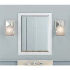Alaterre 24-in White Rectangular Bathroom Mirror -Allied Brass Sales Store 331062074 AlternateImage4 l