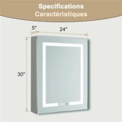 Clihome 24-in X 30-in Multifunction LED Mirror Cabinet -Allied Brass Sales Store 331063215 AlternateImage2 l