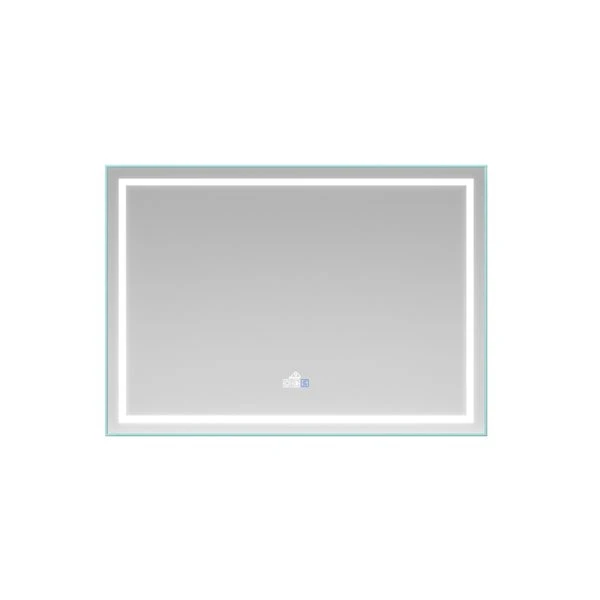 CASAINC 48-in Lighted LED Fog-Free Rectangular Frameless Bathroom Mirror 3 CASAINC 48-in Lighted LED Fog-Free Rectangular Frameless Bathroom Mirror