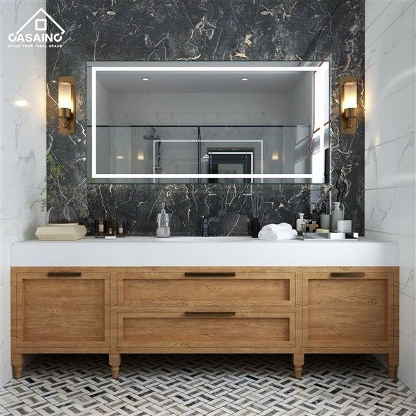 CASAINC 72-in Lighted LED Fog-Free Rectangular Frameless Bathroom Mirror 3 CASAINC 72-in Lighted LED Fog-Free Rectangular Frameless Bathroom Mirror