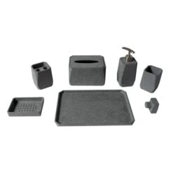 ALFI Brand 7-Piece Solid Concrete Grey Matte Bathroom Accessory Set -Allied Brass Sales Store 331065337 MainImage 001 l