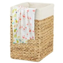 Vintiquewise 11.75-in X 9-in X 15-in Water Hyacinth Laundry Basket -Allied Brass Sales Store 332000604 AlternateImage2 l