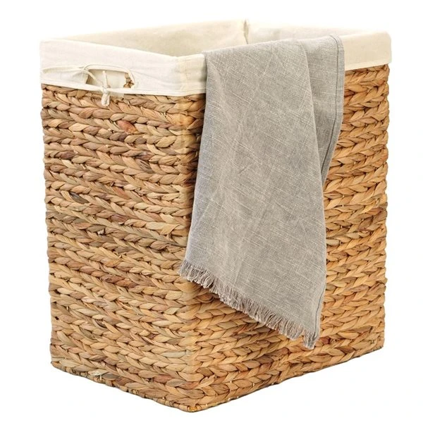 Vintiquewise 15.75-in X 11.75-in X 19.75-in Water Hyacinth Laundry Basket 5 Vintiquewise 15.75-in X 11.75-in X 19.75-in Water Hyacinth Laundry Basket - Image 4