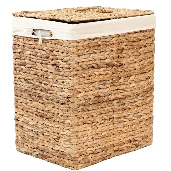 Vintiquewise 15.75-in X 11.75-in X 19.75-in Water Hyacinth Laundry Basket 2 Vintiquewise 15.75-in X 11.75-in X 19.75-in Water Hyacinth Laundry Basket