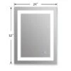 WELLFOR 24-in X 32-in Wall Mounted Anti-Fog Dimmable LED Bathroom Mirror 1 WELLFOR 24-in X 32-in Wall Mounted Anti-Fog Dimmable LED Bathroom Mirror -Allied Brass Sales Store 332003230 AlternateImage2 l