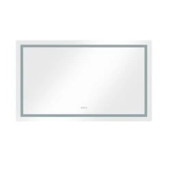 WELLFOR 48-in X 36-in Wall Mounted Frameless Anti-Fog Dimmable LED Bathroom Mirror