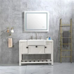 WELLFOR 36-in X 30-in Wall Mounted Frameless Anti-Fog Dimmable LED Bathroom Mirror -Allied Brass Sales Store 332003259 AlternateImage1 l