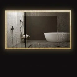 KINWELL 48 X 28-in Framed Rectangular LED Light Bathroom Vanity Mirror 11 KINWELL 48 X 28-in Framed Rectangular LED Light Bathroom Vanity Mirror -Allied Brass Sales Store 332004720 AlternateImage4 l