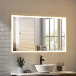KINWELL 48 X 28-in Framed Rectangular LED Light Bathroom Vanity Mirror 9 KINWELL 48 X 28-in Framed Rectangular LED Light Bathroom Vanity Mirror -Allied Brass Sales Store 332004720 MainImage 001 l